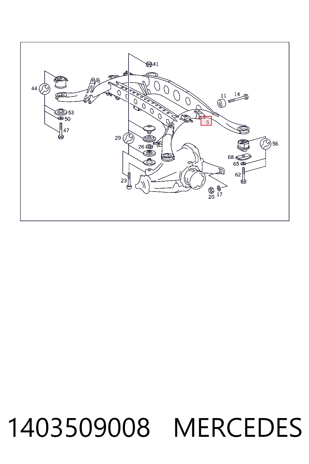 Подрамник задней подвески на Mercedes S  W140