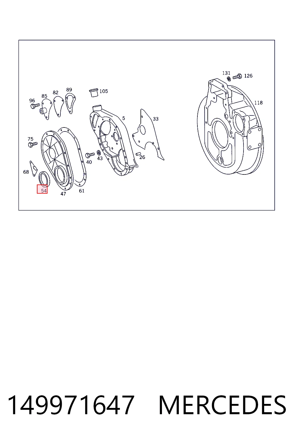 149971647 Mercedes Сальник коленвала двигателя, передний