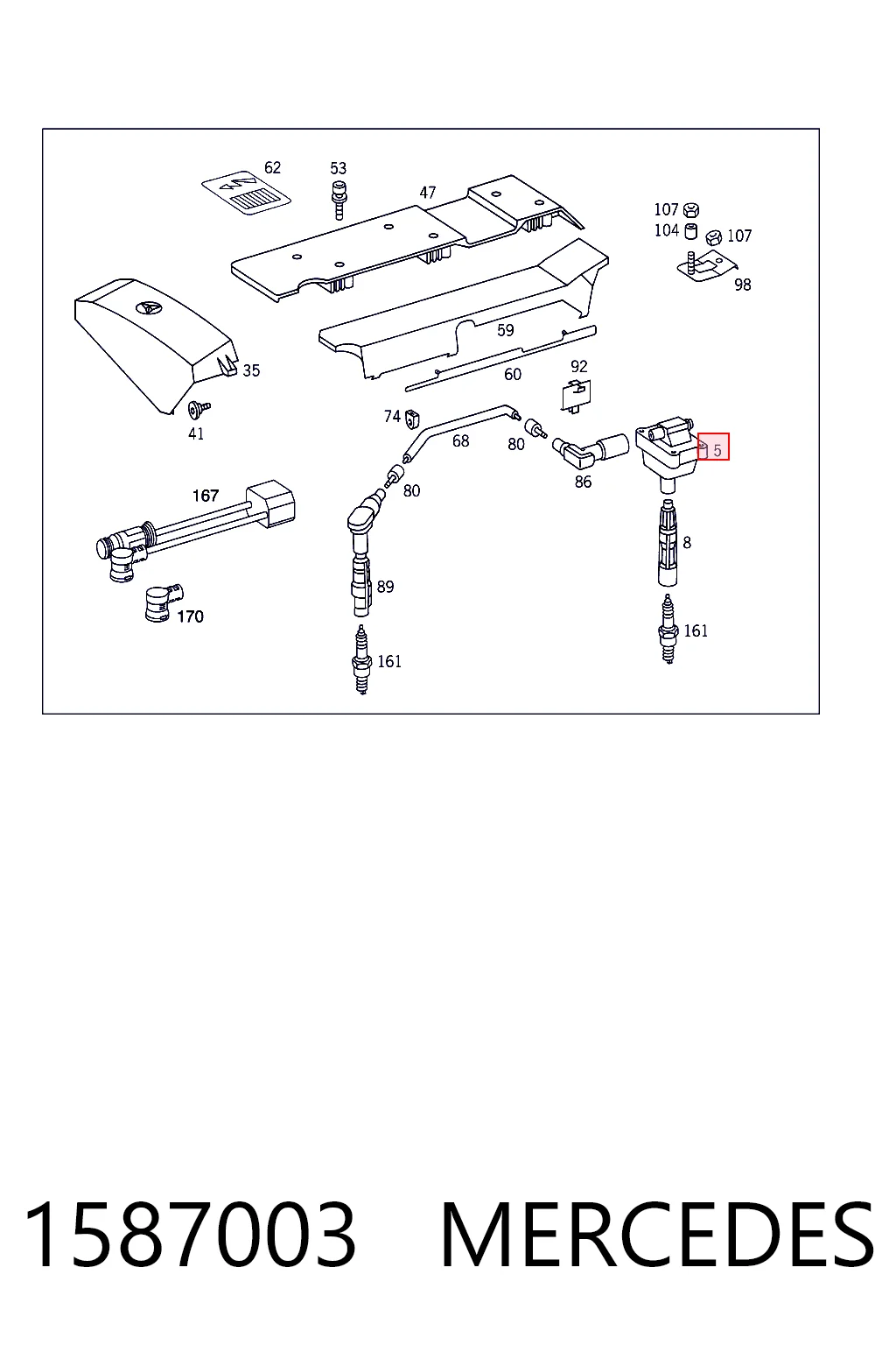 1587003 Mercedes Катушка зажигания