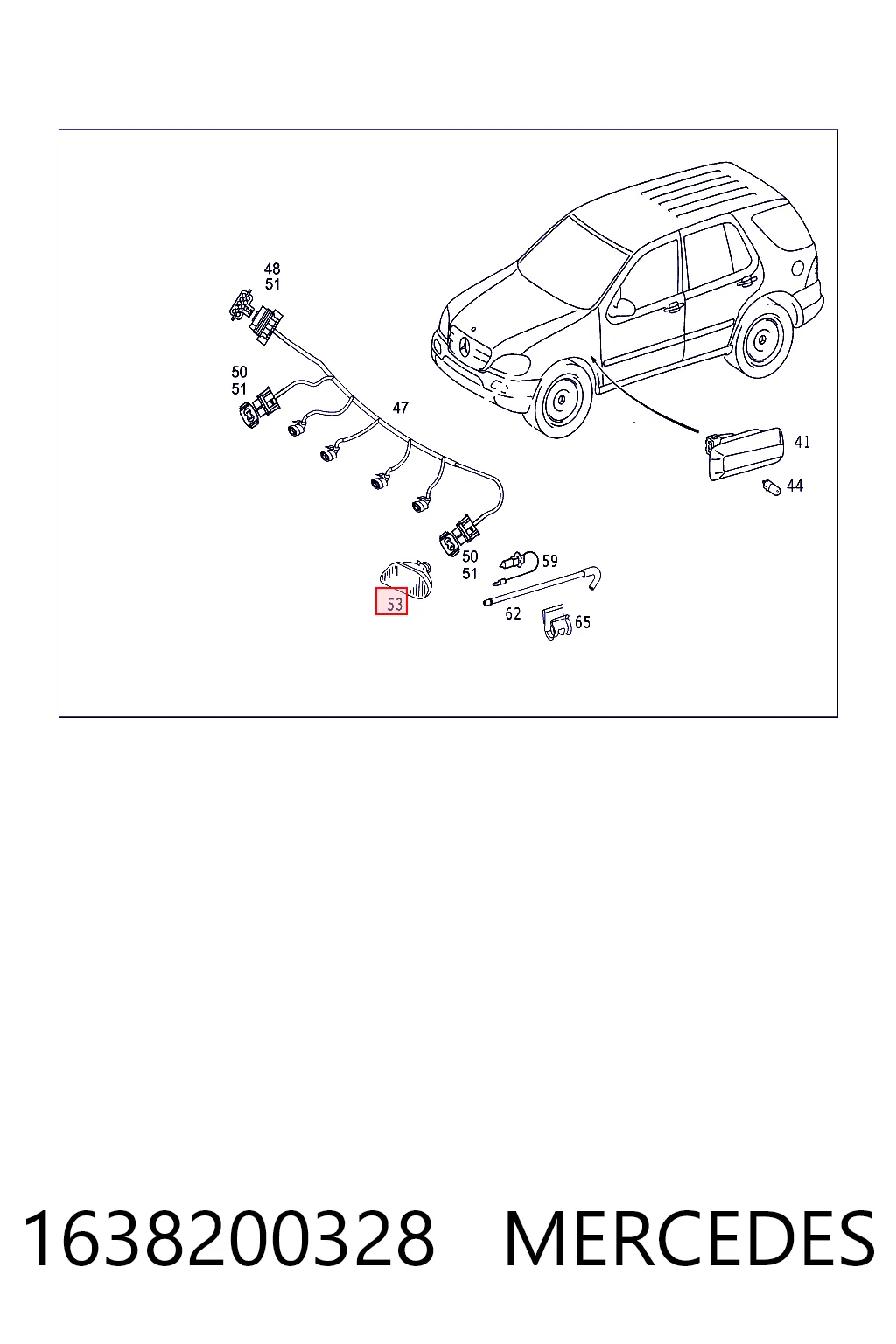 1638200328 Mercedes Противотуманная фара левая