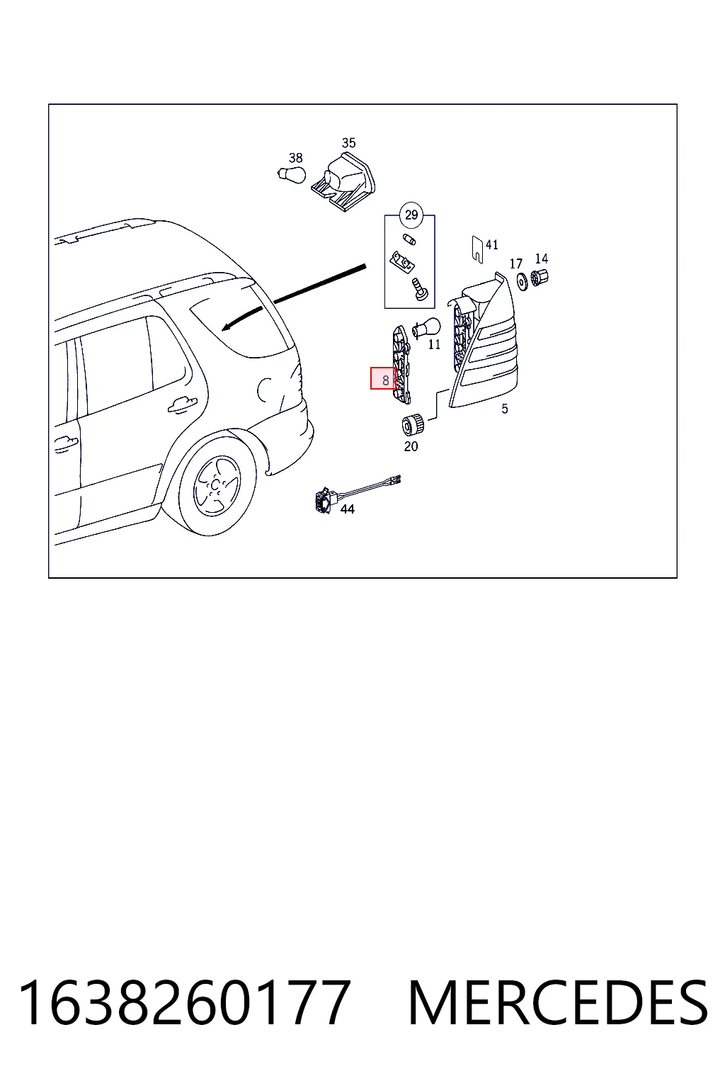 1638260177 Mercedes Ресничка левой фары