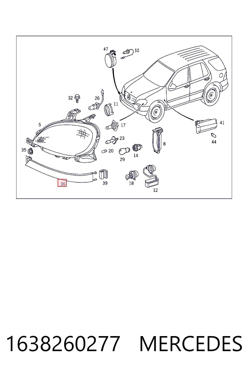 1638260277 Mercedes Ресничка правой фары