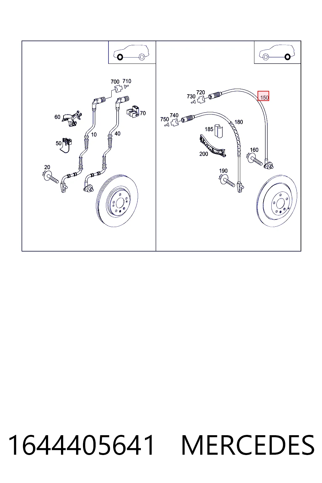 1644405641 Mercedes Датчик АБС (ABS) задний