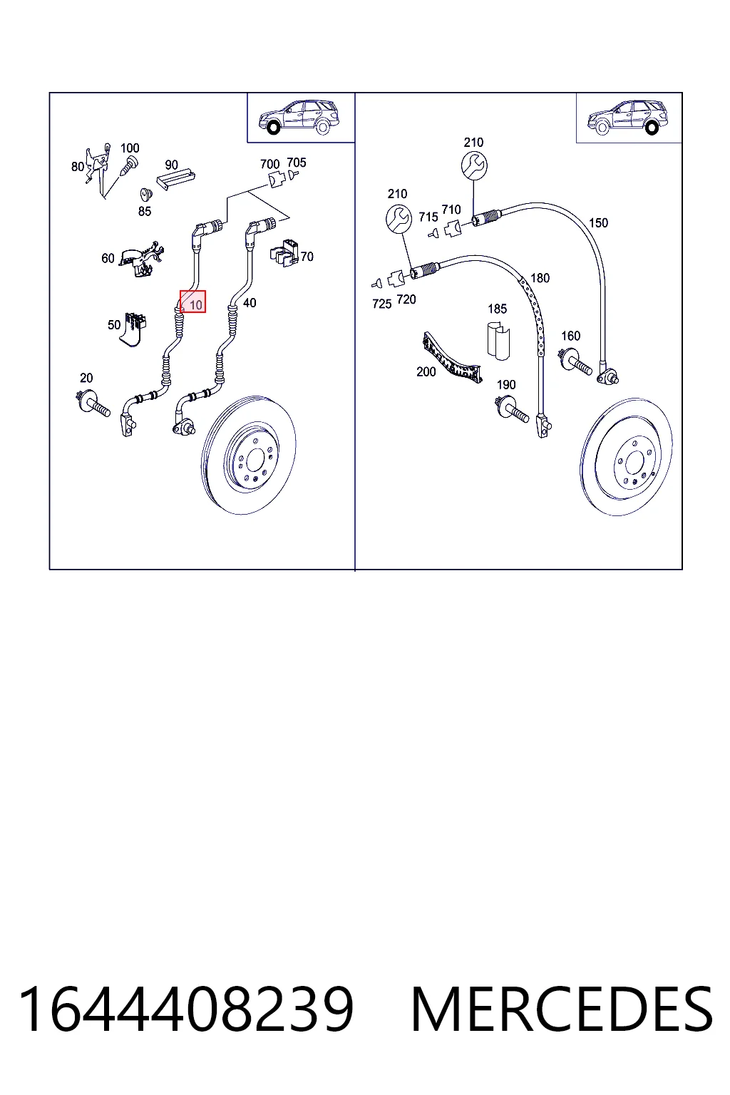 1644408239 Mercedes Датчик износа тормозных колодок