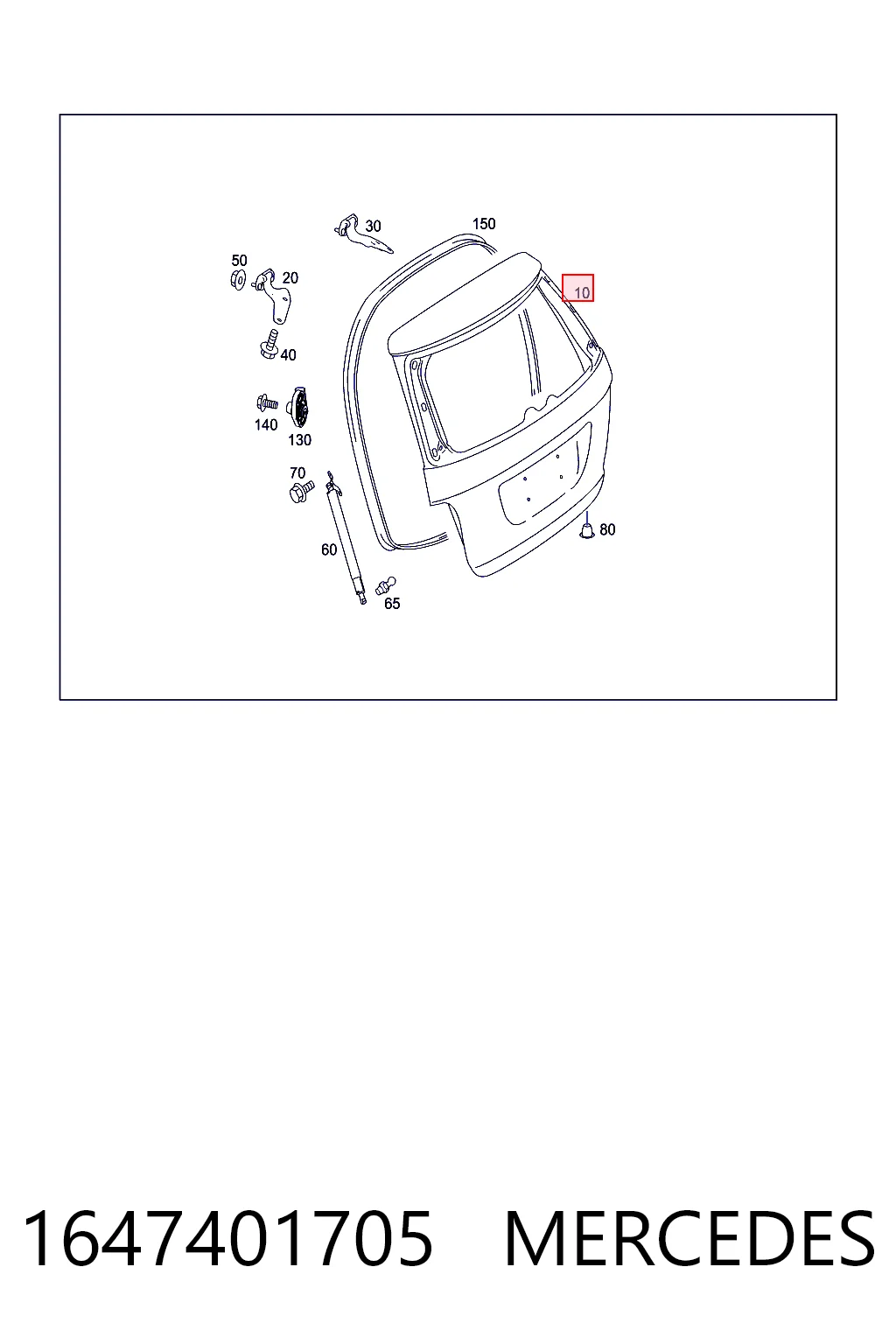 Задняя дверь на Mercedes GL  X164