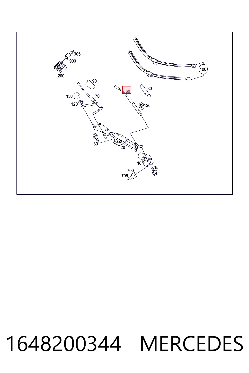 1648200344 Mercedes Поводок дворника