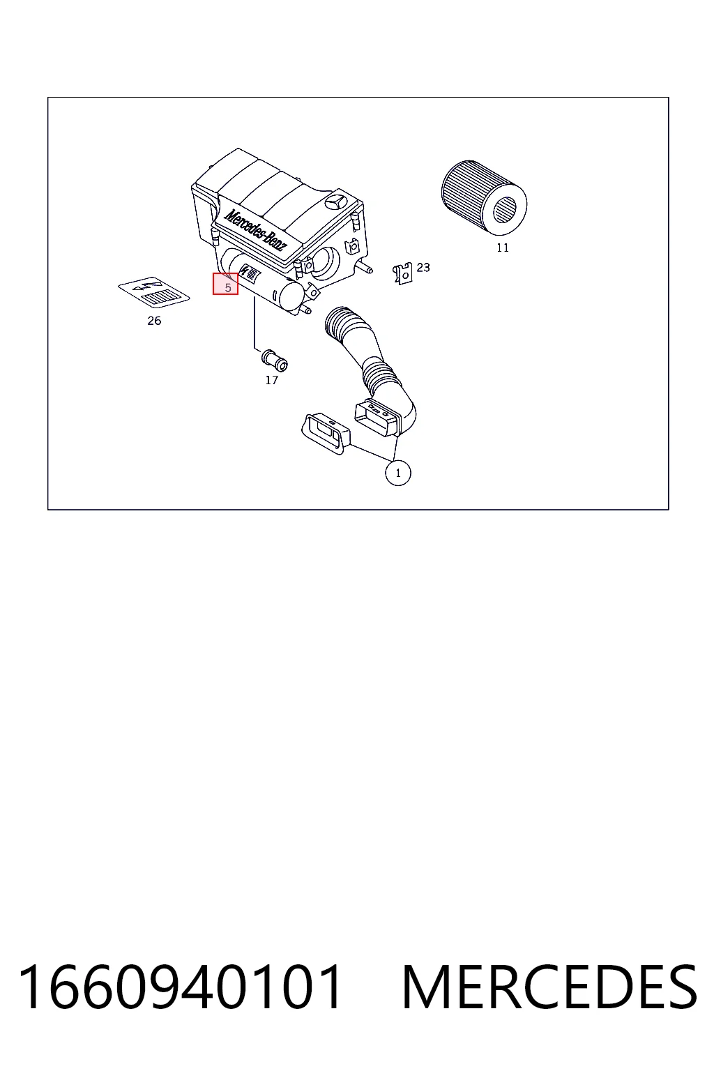 Коробка фильтра на Mercedes A  W168