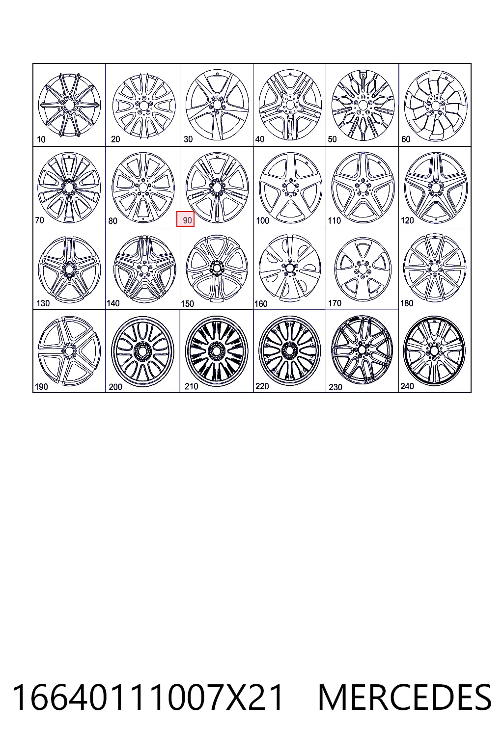 16640111007X21 Mercedes 
