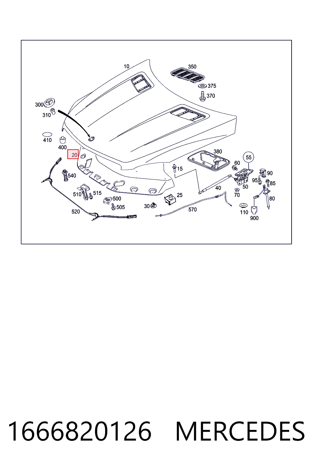 1666820126 Mercedes Шумка капота