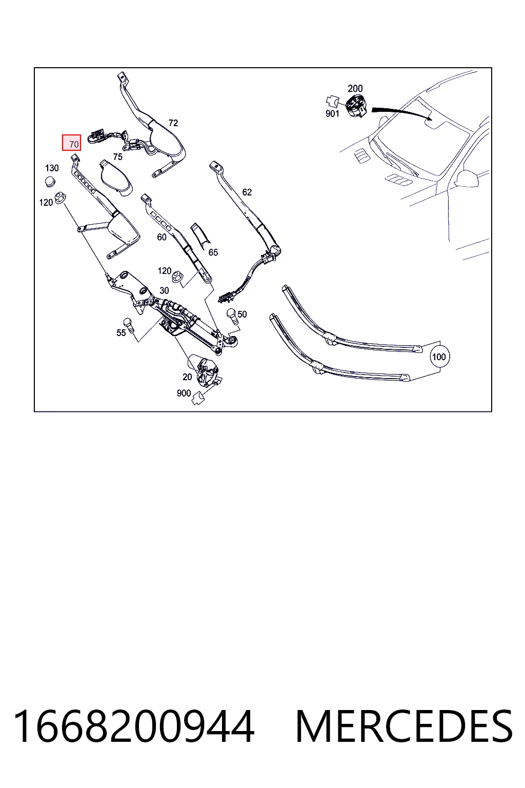1668200944 Mercedes Поводок дворника