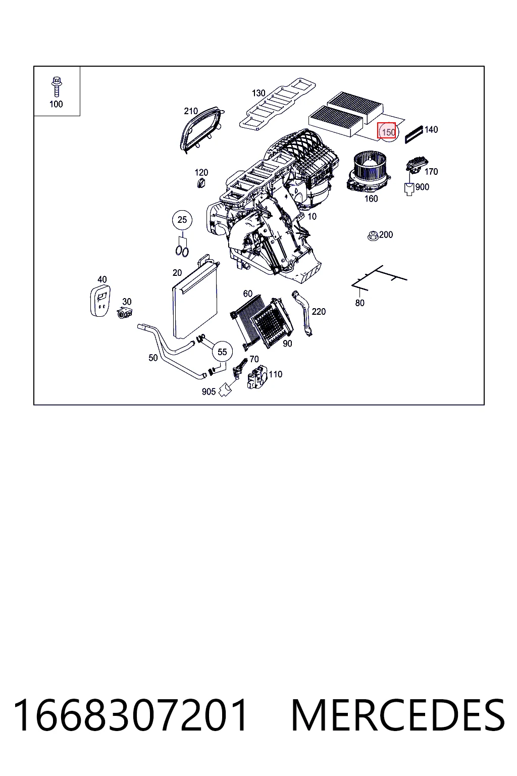 1668307201 Mercedes Внутрисалонный фильтр