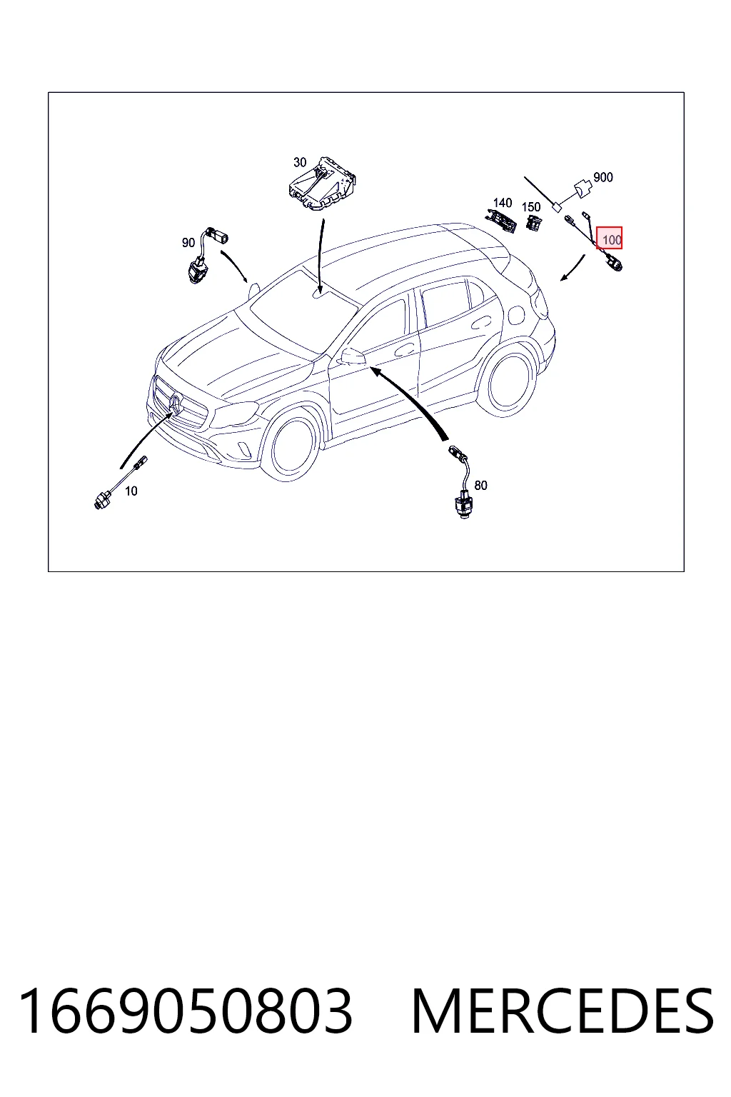 1669050803 Mercedes Камера системы обеспечения видимости