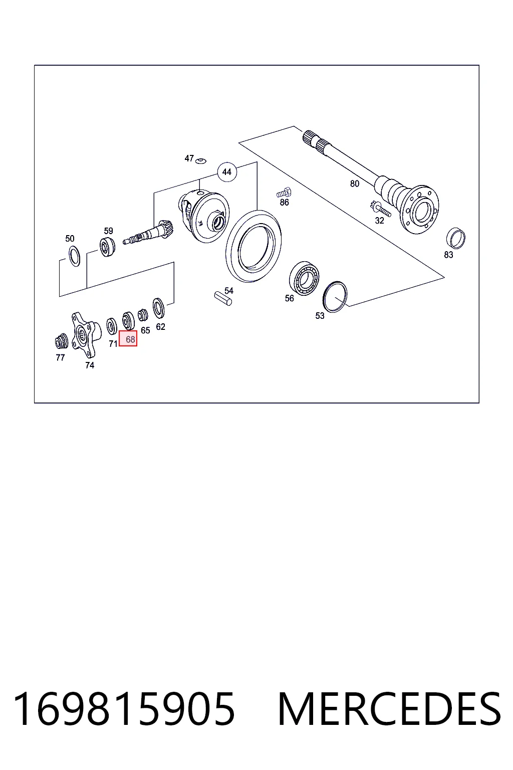 Подшипник хвостовика заднего моста наружный Maxpart 30307 цена, от 49.29 USD