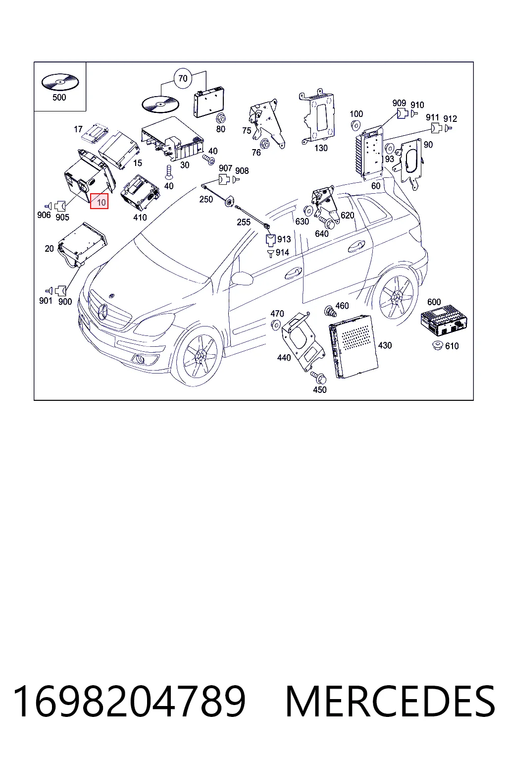 Радиоприемник на Mercedes B  W245