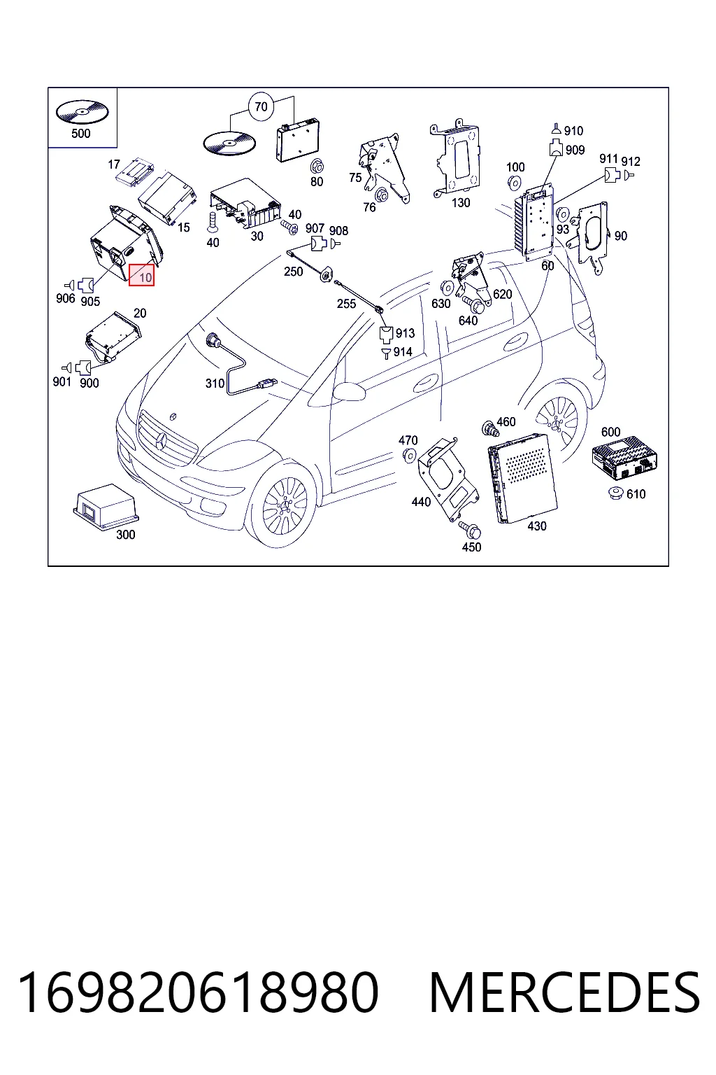 Магнитола (радио AM/FM) Mercedes B минивэн (W245) (2005 - 2011) цена, от 44.35 USD