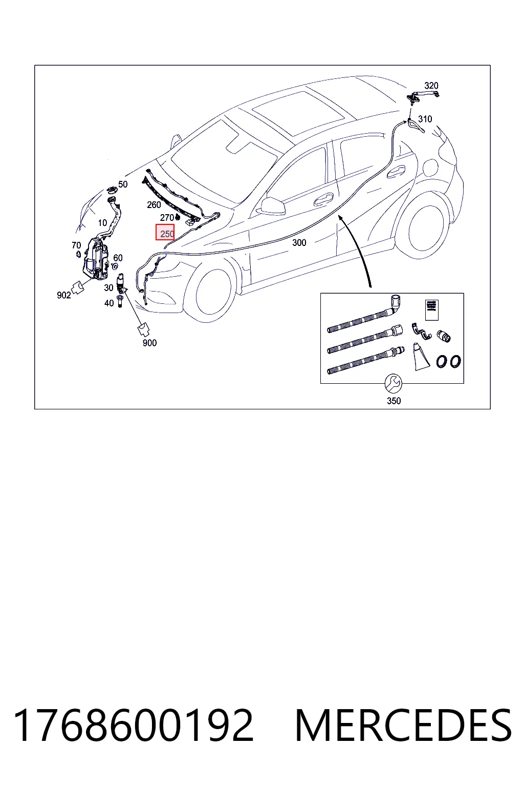 1768600192 Mercedes Веерная форсунка омывателя