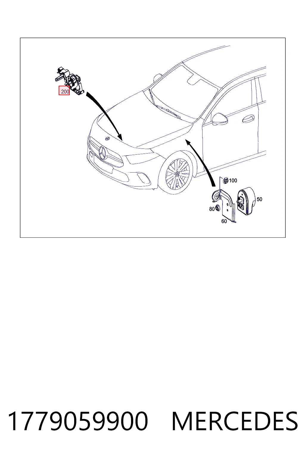 1779059900 Mercedes Датчик открытия капота