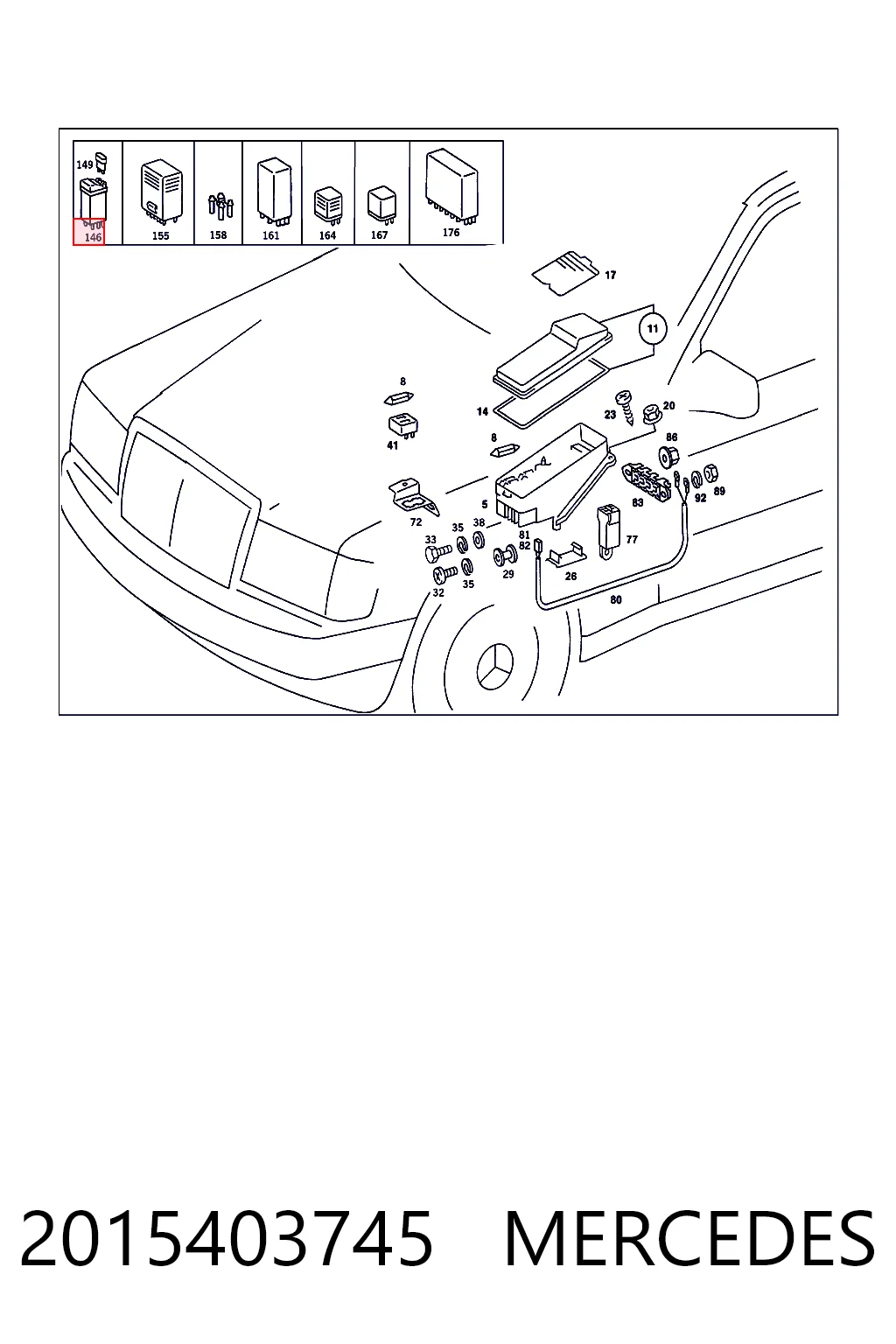 2015403745 Mercedes Реле высокого тока