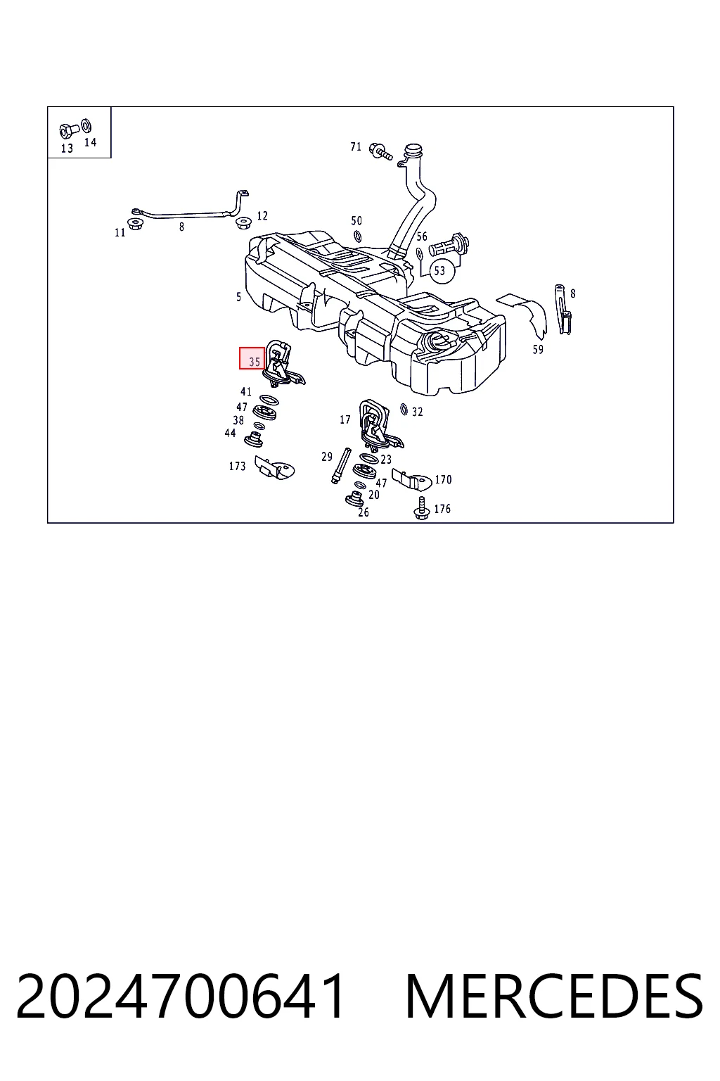2024700641 Mercedes Датчик уровня топлива в баке правый