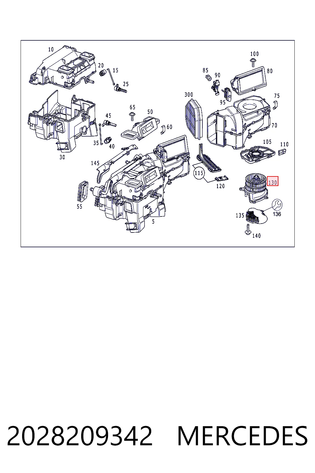 2028209342 Mercedes Электромотор печки