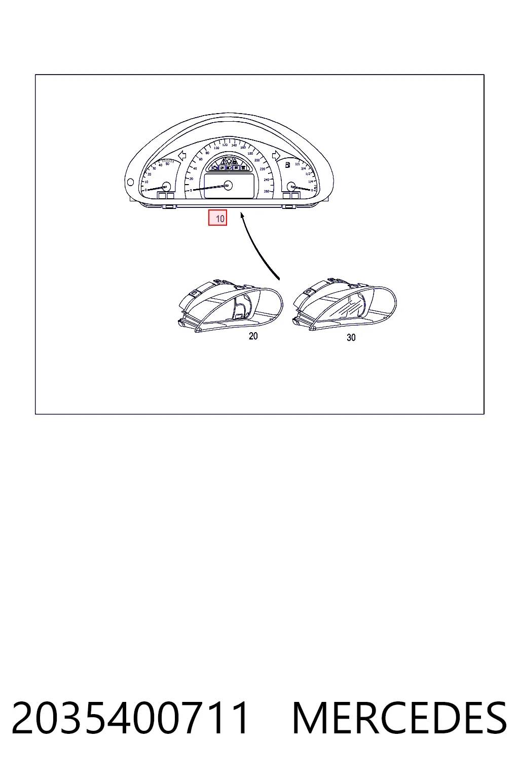 2035400711 Mercedes Щиток приборов