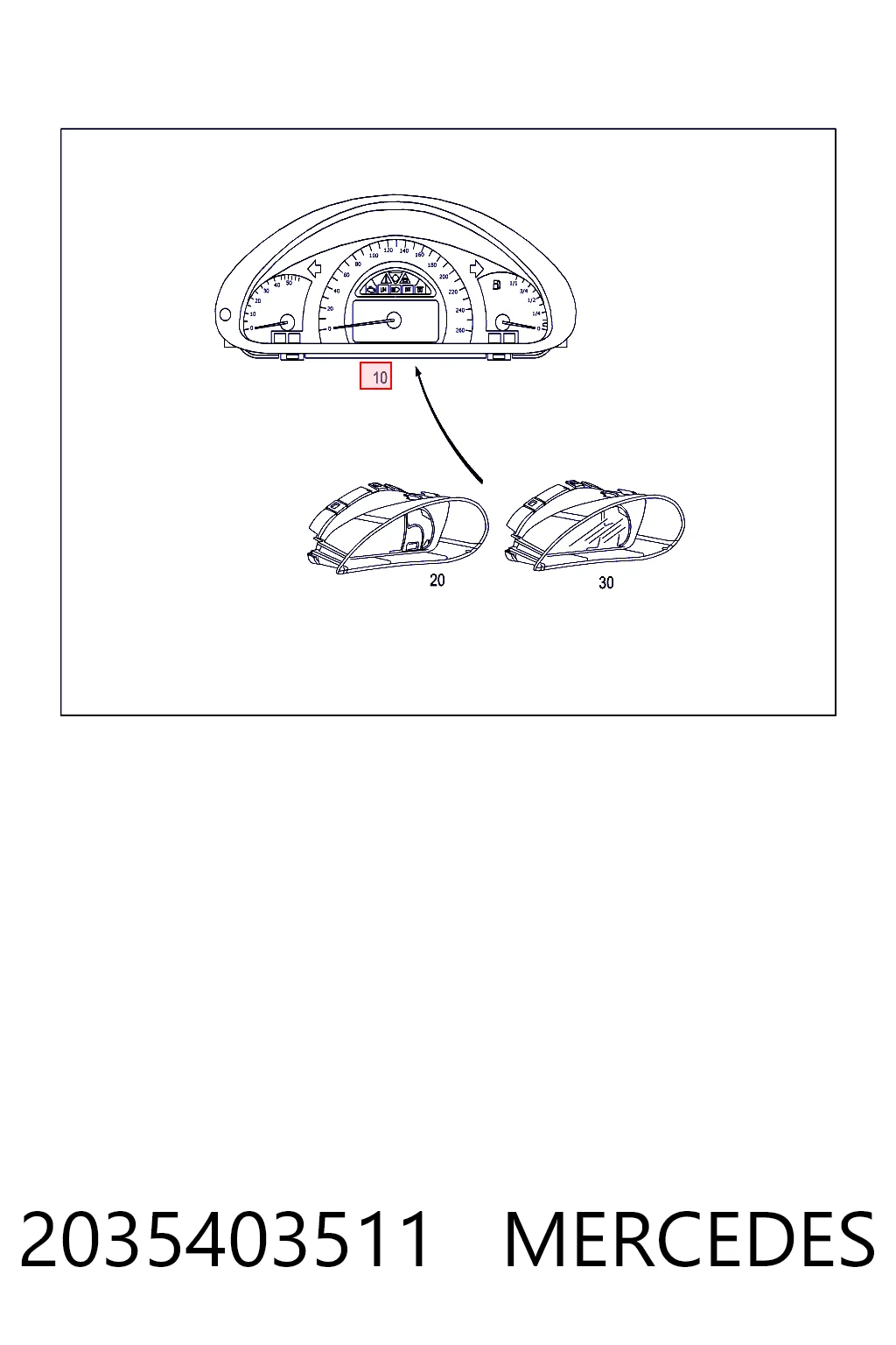 2035403511 Mercedes Щиток приборов