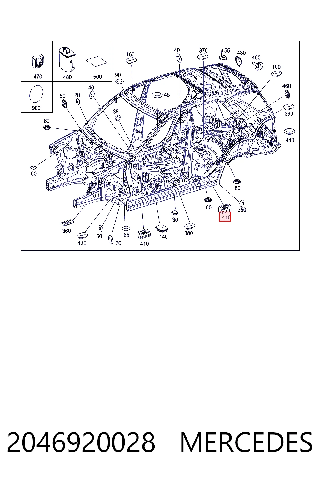 2046920028 Mercedes Подушка домкрата нижняя (поддомкратник)