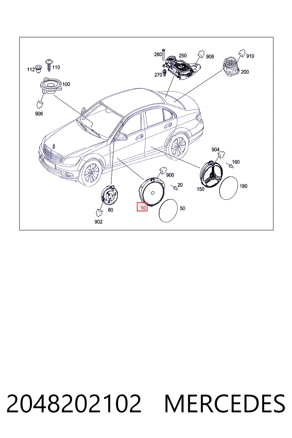 2048202102 Mercedes Динамик передний