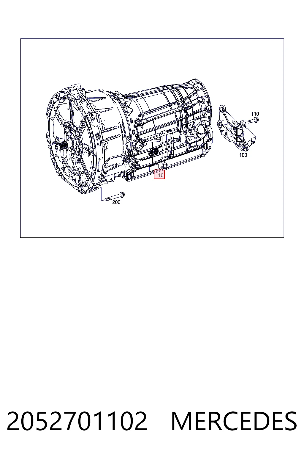 АКПП в сборе (автоматическая коробка передач) MERCEDES 2052701102