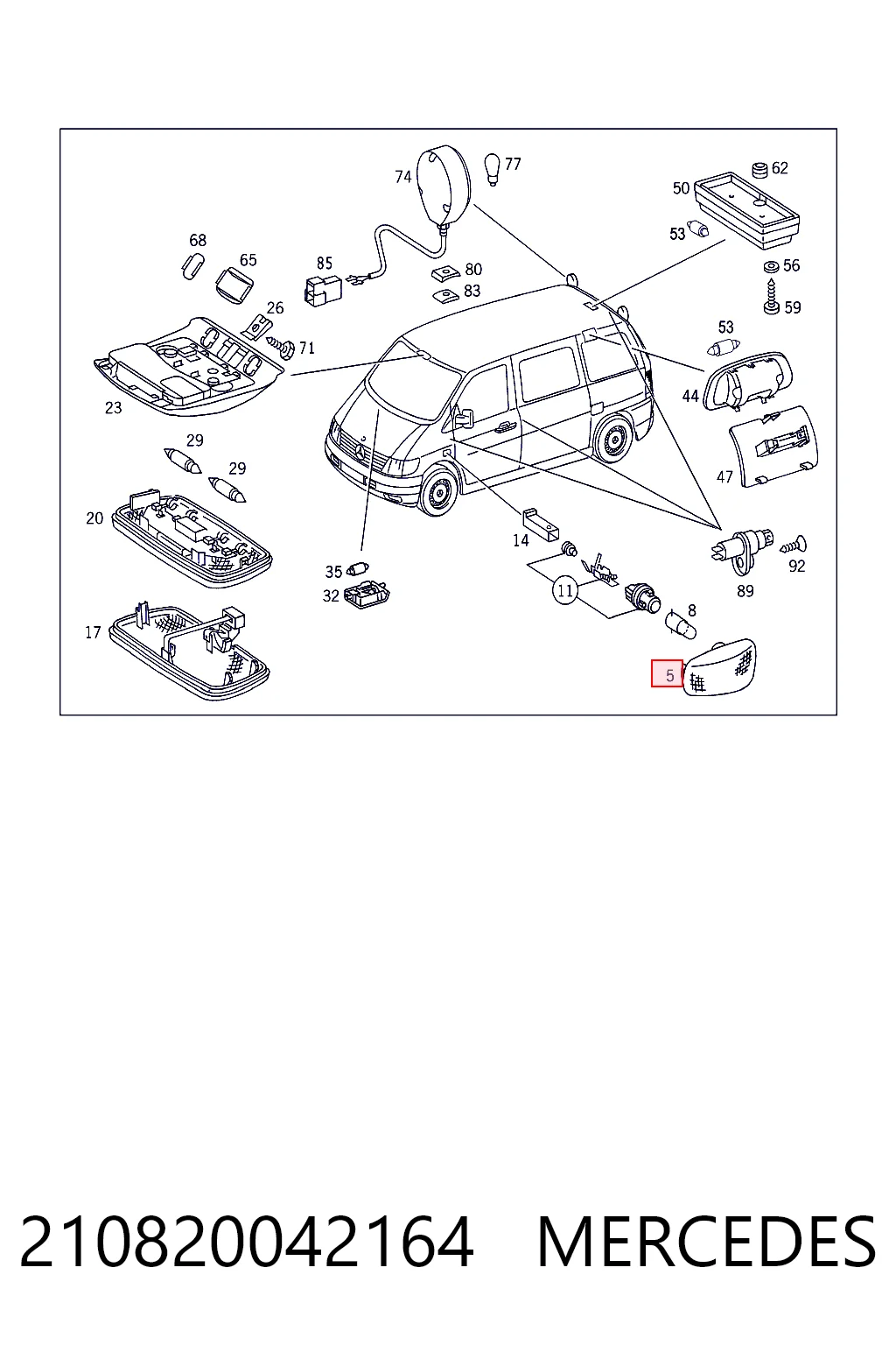  Повторитель поворота Mercedes Vito 1