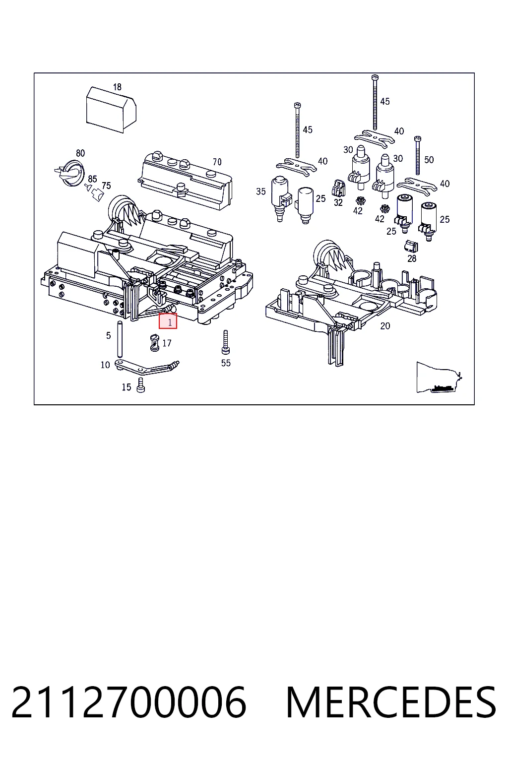 Гидроблок АКПП Mercedes A211270000687 цена, от 253.39 USD