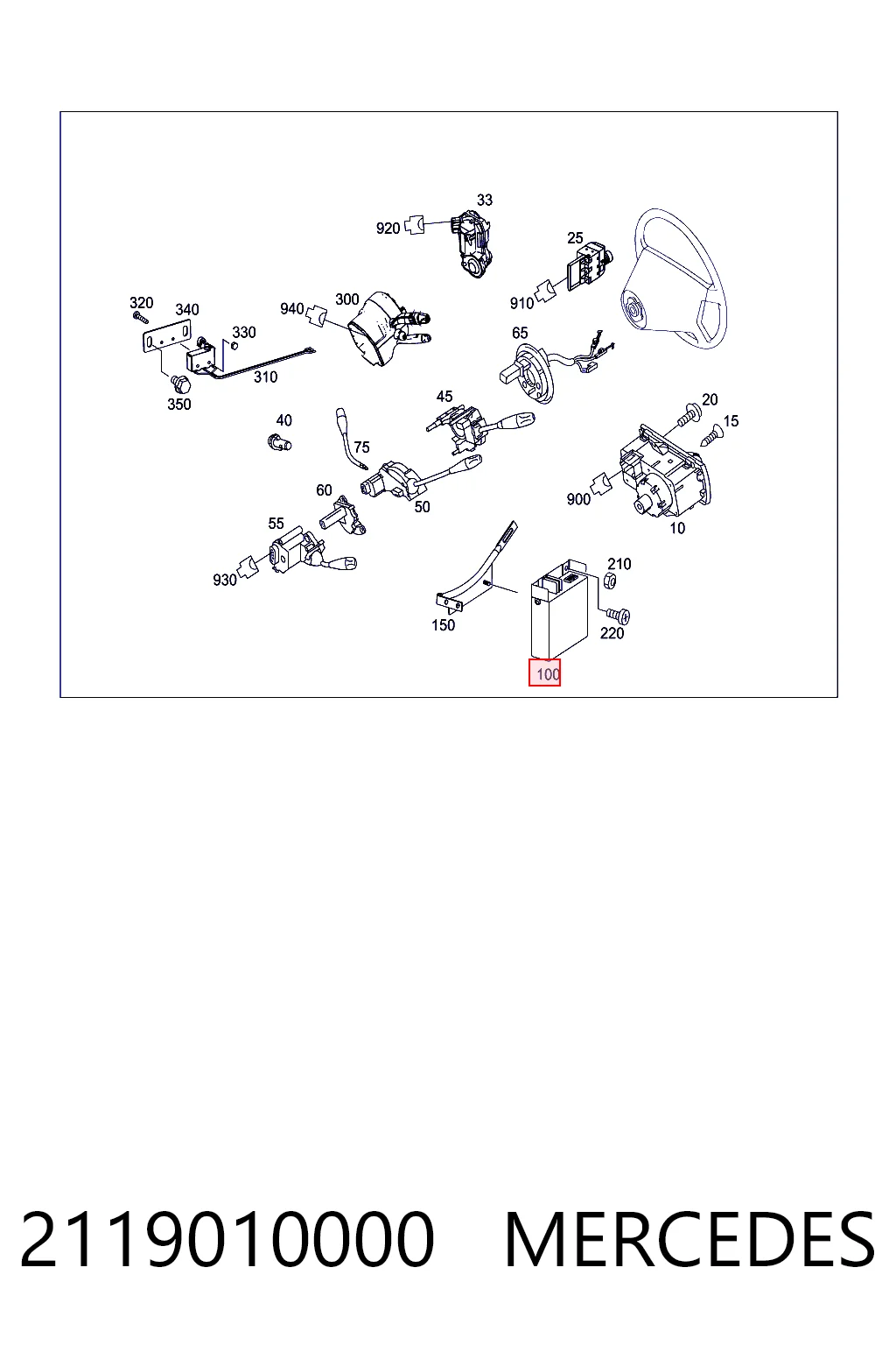 Переключатели подрулевые Mercedes E седан (W211) (2002 - 2008) цена, от 82.35 USD