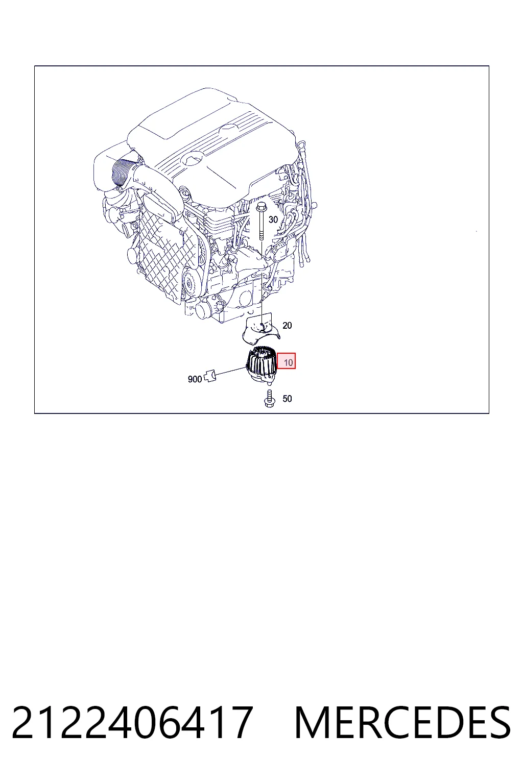 2122406417 Mercedes Правая подушка двигателя
