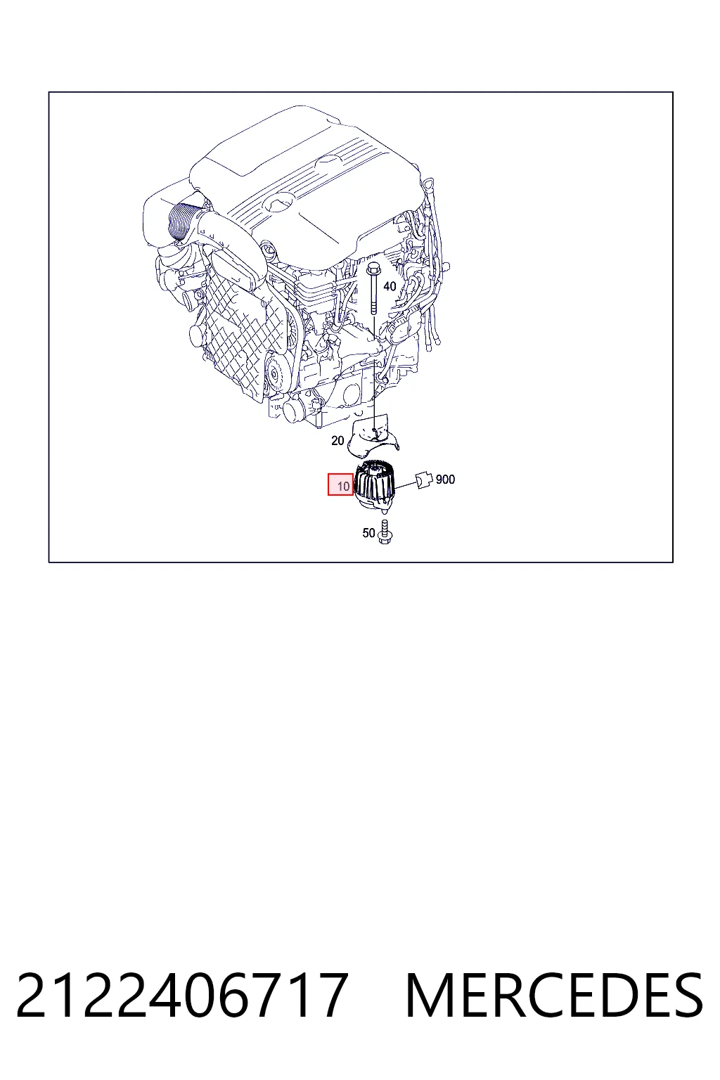 2122406717 Mercedes Правая подушка двигателя