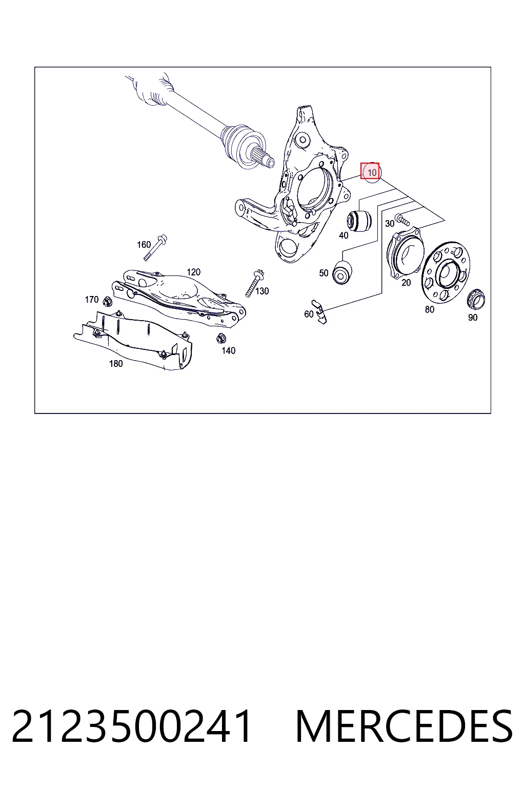 2123500241 Mercedes Цапфа правая