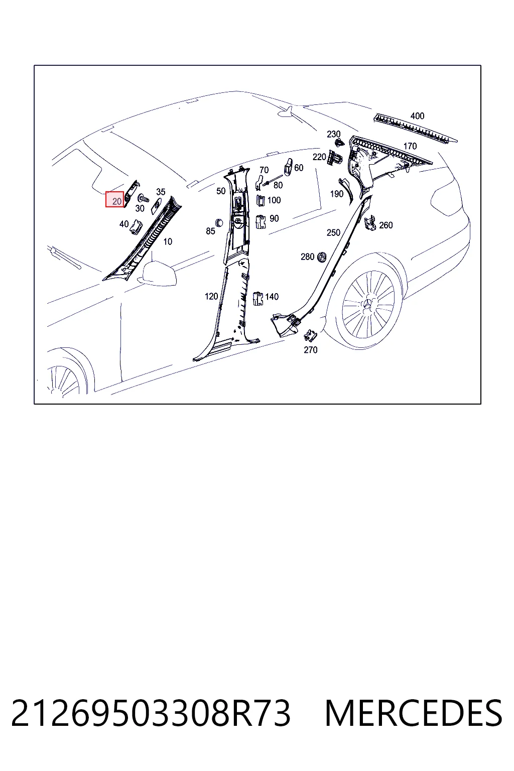  Mercedes A2126950330 цена, от 10.17 USD