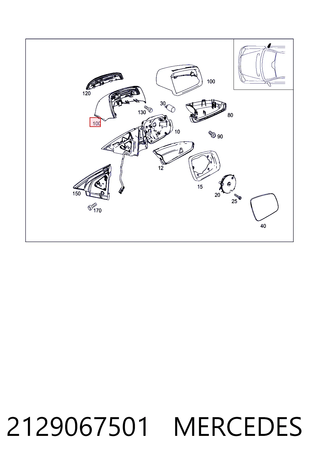 2129067501 Mercedes Поворотник правый