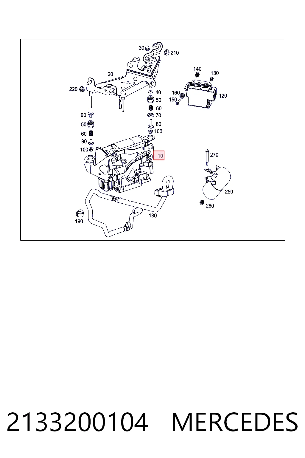 2133200104 Mercedes Компрессор подкачки амортизаторов