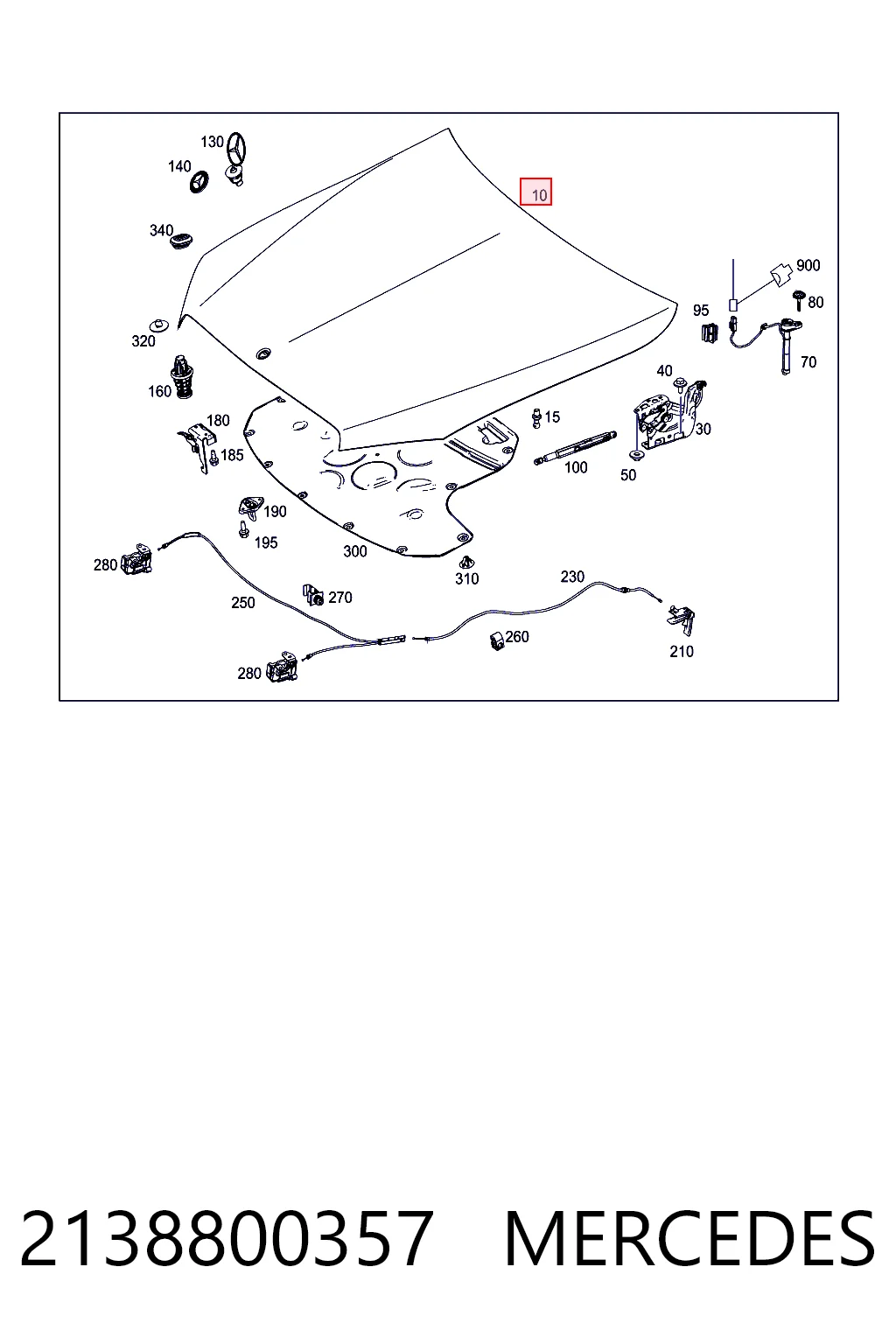 2138800357 Mercedes Капот