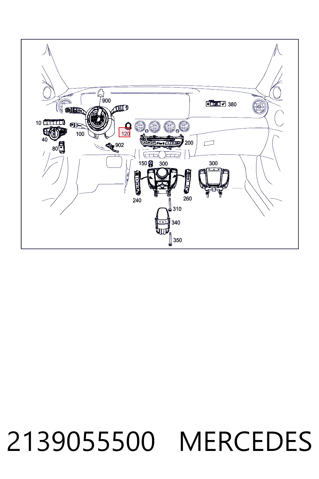 2139055500 Mercedes Кнопка стоп-старт