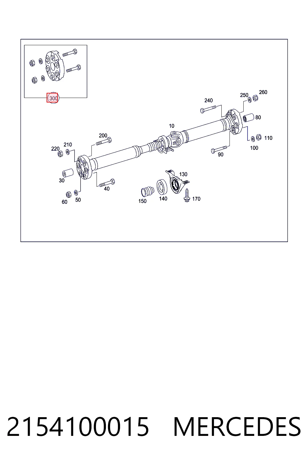 2154100015 Mercedes Муфта кардана эластичная, перед./зад.