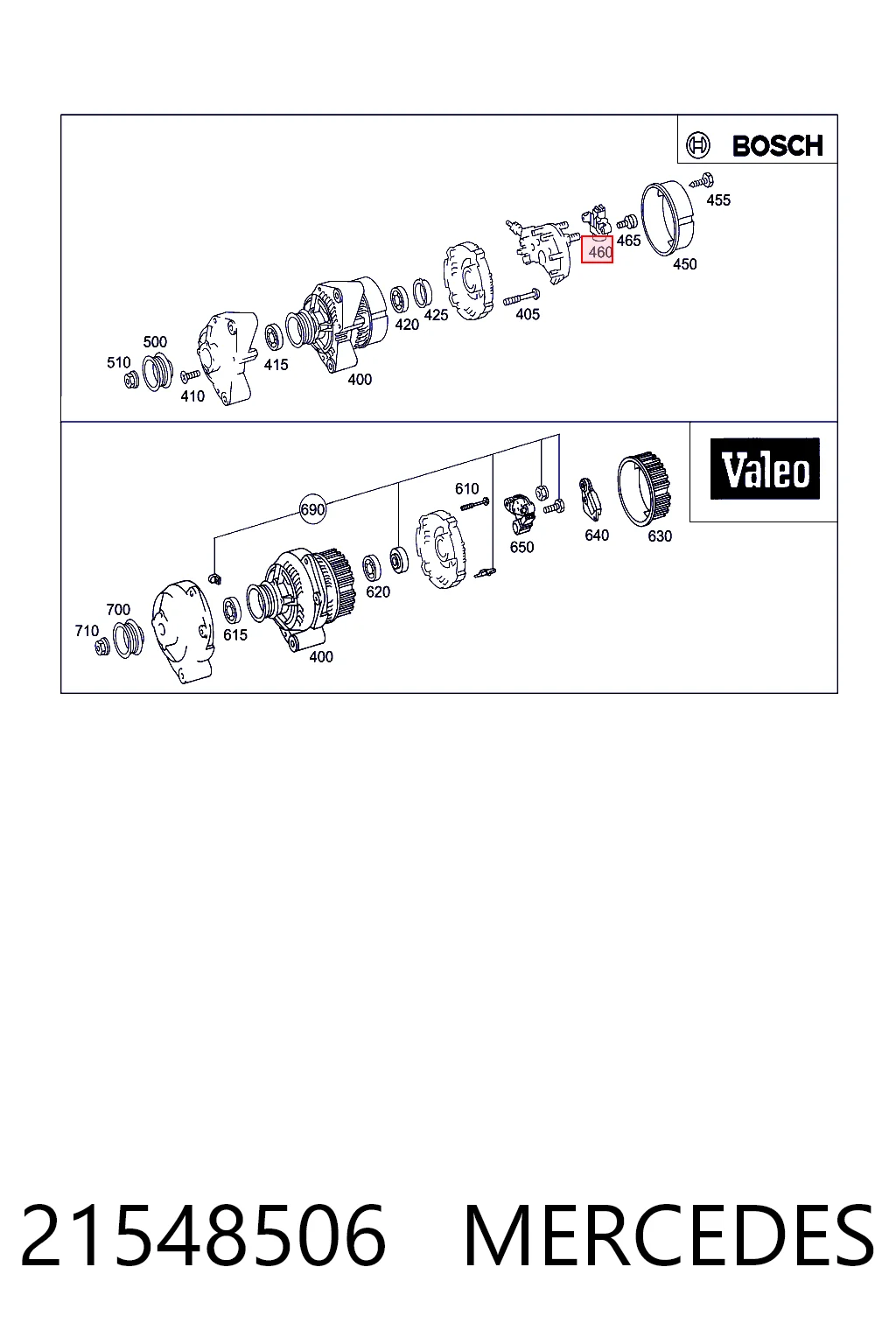 21548506 Mercedes Реле-регулятор напряжения