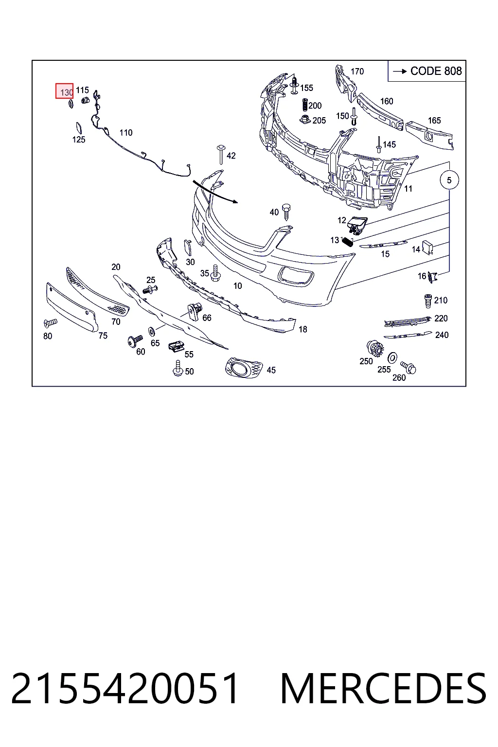 2155420051 Mercedes Кольцо парктроника уплотнительное
