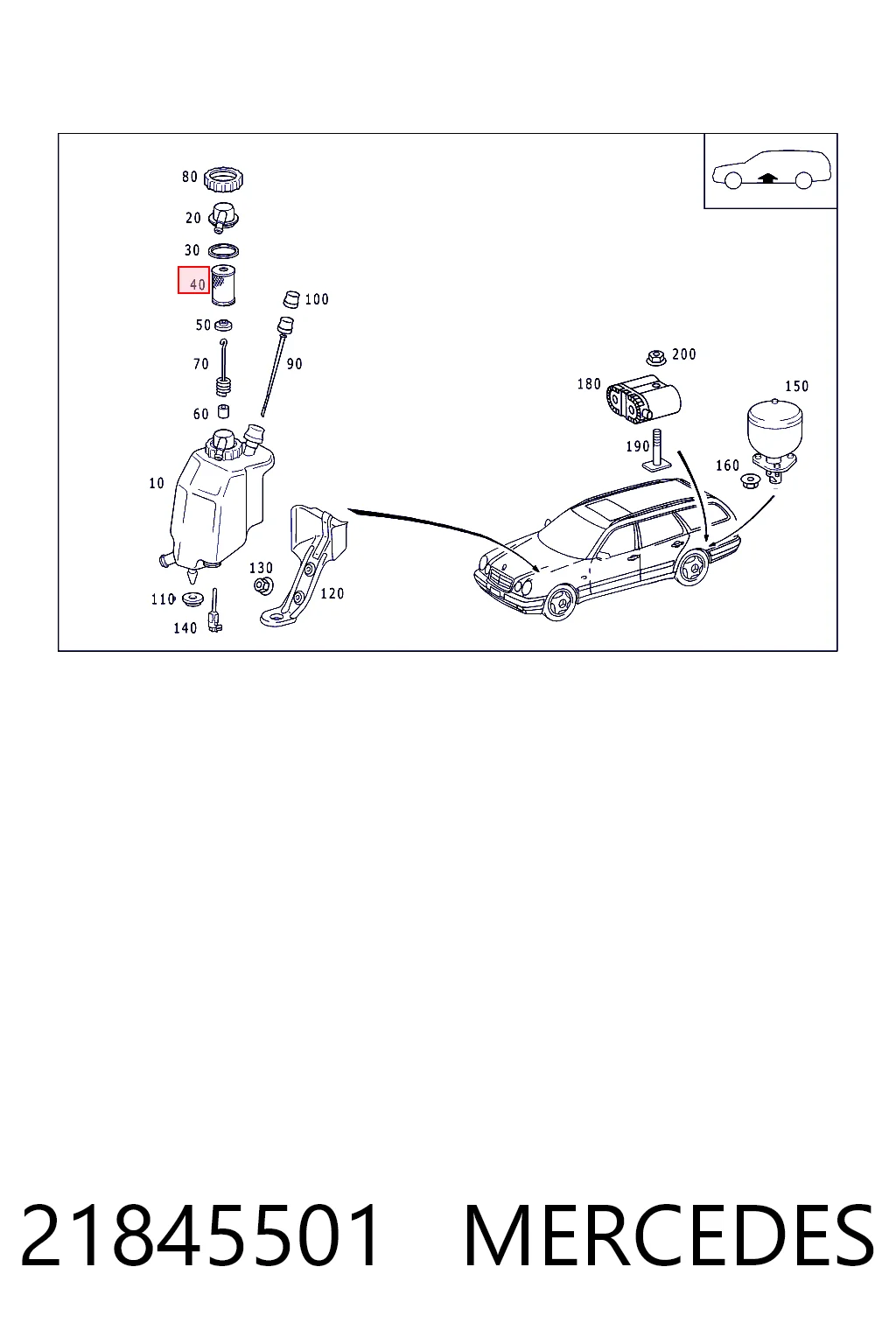 21845501 Mercedes Фильтр гидравлической системы