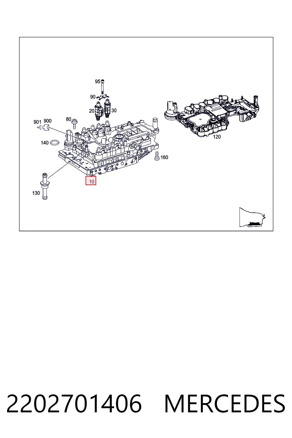 A220270270687 Mercedes Блок клапанов АКПП