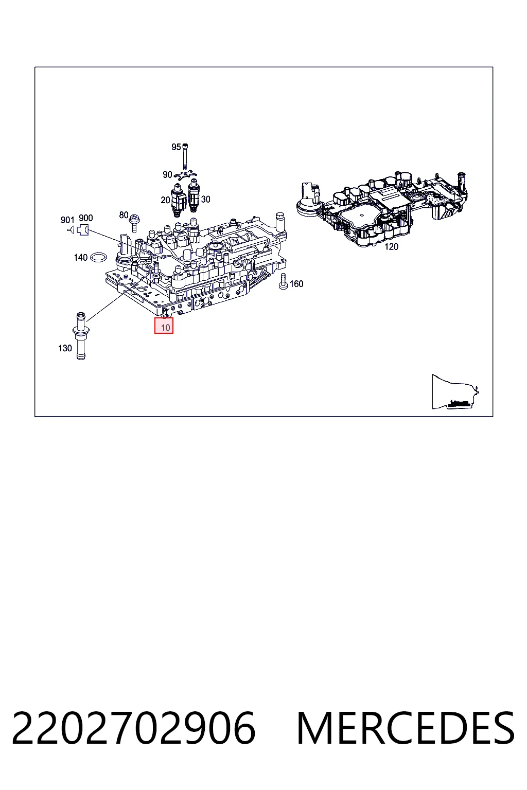 A220270270687 Mercedes Блок клапанов АКПП