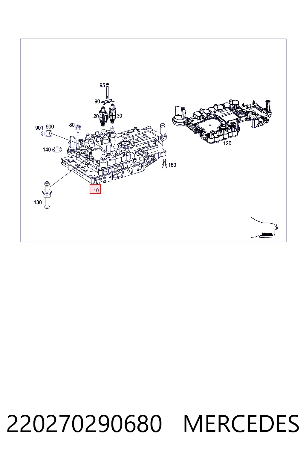 Блок клапанов АКПП Mercedes A220270270687