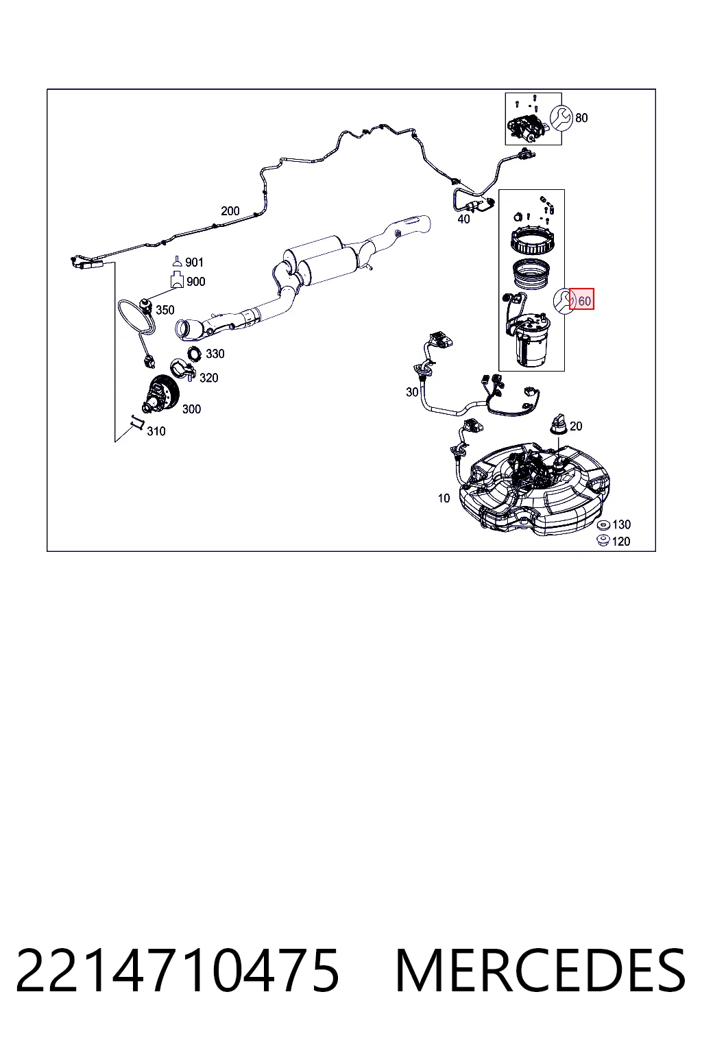 2214710475 Mercedes Подогреватель топлива