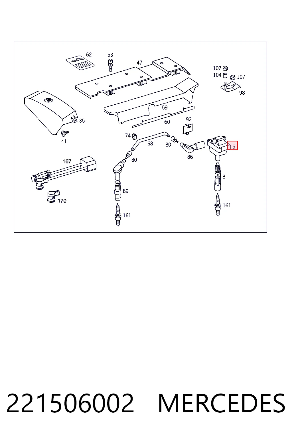 221506002 Mercedes Катушка зажигания