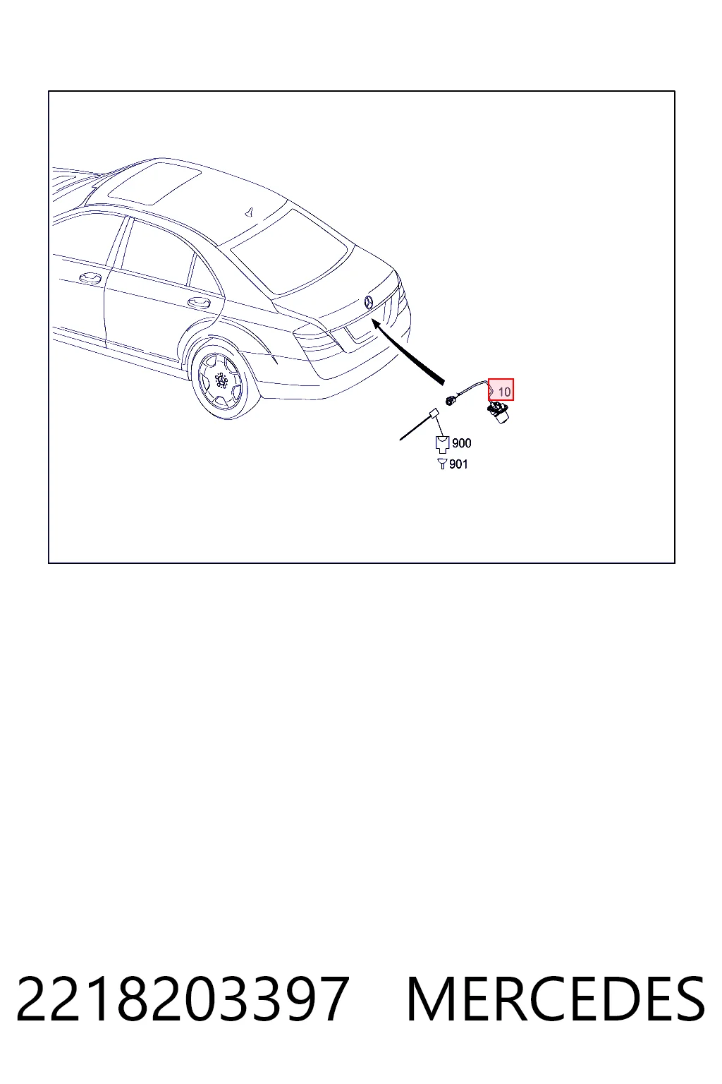 2218203397 Mercedes Камера системы обеспечения видимости